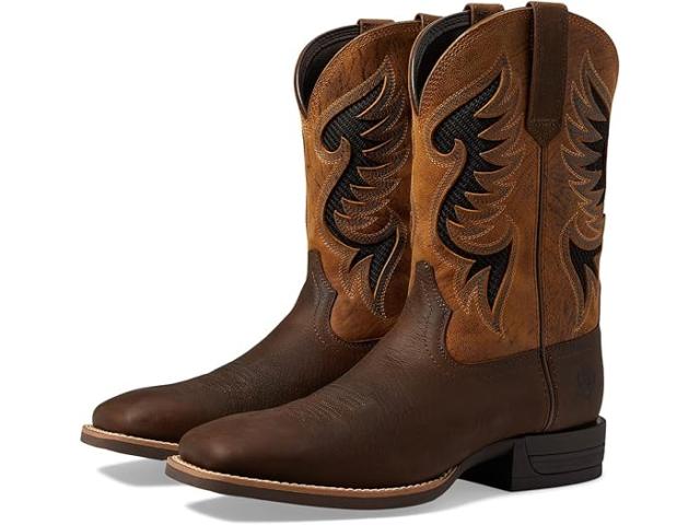 (取寄) アリアット メンズ カウパンチャー ベントテック ウェスタン ブーツ Ariat men Cowpuncher VentTEK Western Boots Dark Brown/Golden Mustardの通販は 47,064円