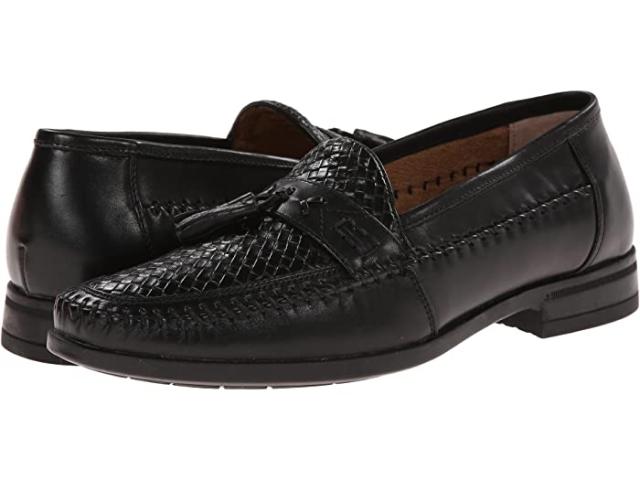 (取寄) ナン ブッシュ メンズ ストラフォード ウーブン モック トゥ ローファー Nunn Bush men  Strafford Woven Moc Toe Loafer Black