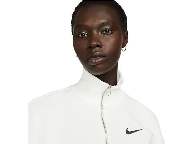 (取寄) ナイキ レディース スポーツウェア フェニックス フリース 1/4-ジップ クロップド スウェットシャツ Nike women Sportswear Phoenix Fleece 1/4-zip Cropped Sweatshirt Sail/Black