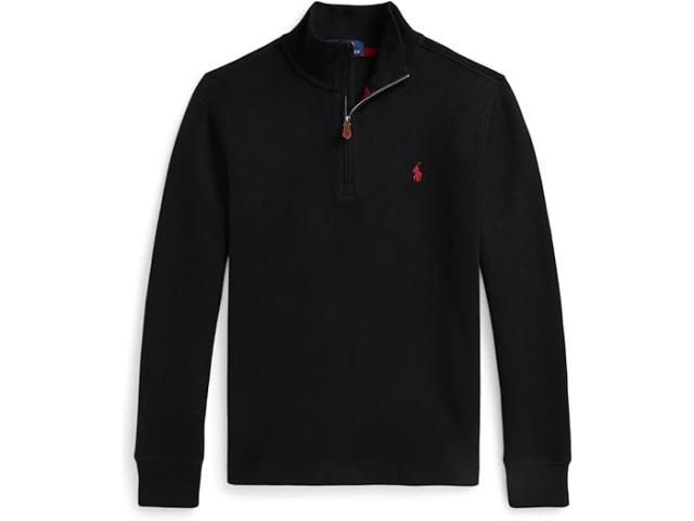 (取寄) ラルフローレン キッズ ボーイズ クォーター-ジップ プルオーバー (ビッグ キッド) Polo Ralph Lauren Kids boys Estate-Rib Quarter-Zip Pullover (Big Kid) Polo Black