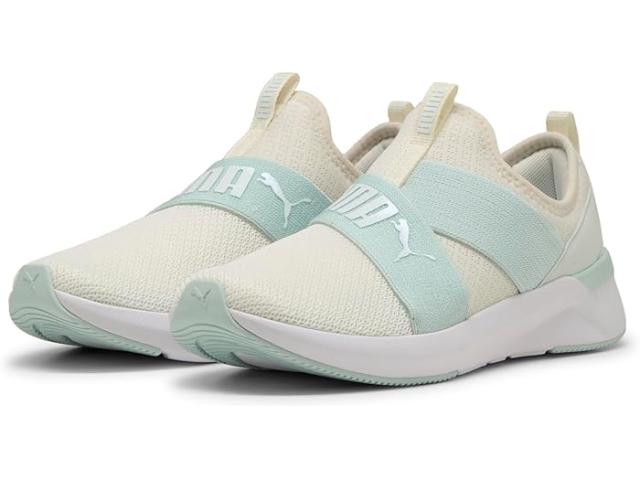 (取寄) プーマ レディース ソフトライド ハーリー スリッポン クロス トレーニング シューズ PUMA women Softride Harli Slip-On Cross Training Shoes Warm White/Peaceful Blue