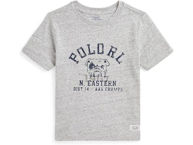 (取寄) ラルフローレン キッズ ボーイズ コットン ジャージ グラフィック ティー (トドル/リトル キッド) Polo Ralph Lauren Kids boys Polo Ralph Lauren Kids Cotton Jersey Graphic Tee (Toddle/Little Kid) Salt & Pepper Heatherの通販は 8,385円