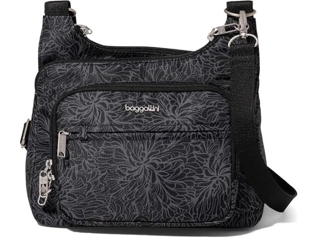 (取寄) バッガリーニ レディース セキュルテックス アンチ-シーフ クロスオーバー クロスボディ Baggallini women Securtex Anti-theft Crossover Crossbody Midnight Blossom Print