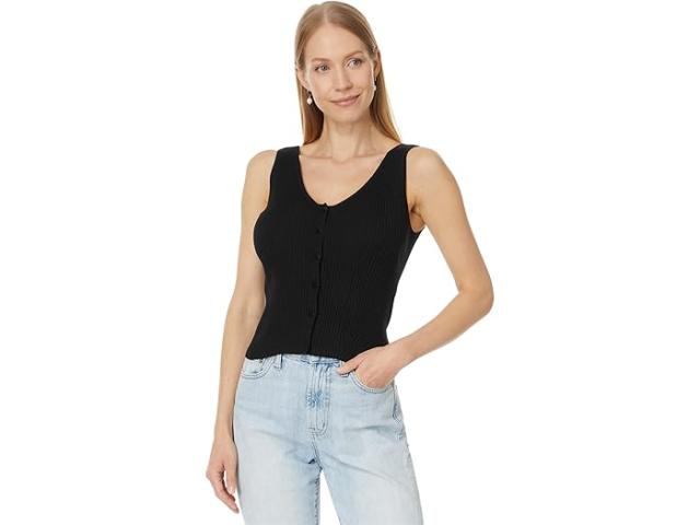 (取寄) メイドウェル レディース ザ シグニチャー ニット ボタンフロント セーター タンク Madewell women Madewell The Signature Knit Button-Front Sweater Tank True Blackの通販は