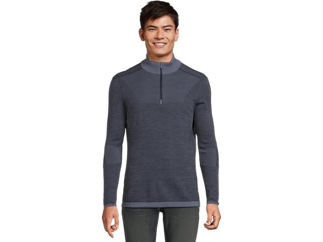 (取寄) スマートウール メンズ イントラニット アルパイン 1/4 ジップ Smartwool men Intraknit Alpine 1/4 Zip Nightfall Blue