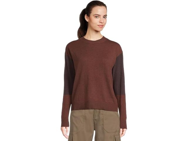 (取寄) スマートウール レディース エッジウッド カラーブロック クルー セーター Smartwool women Edgewood Colorblock Crew Sweater Pecan Brown/Mink