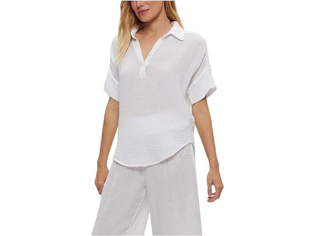 (取寄) マイケル スターズ レディース ジジ ポップオーバー トップ Michael Stars women Gigi Popover Top White