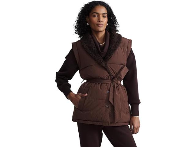 (取寄) バーリー レディース リバーシブル ジレ Varley women Lanville Reversible Gilet Chestnut/Coffee Bean