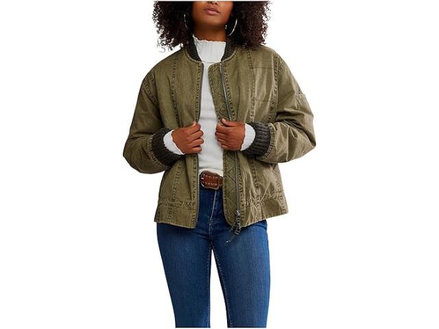 (取寄) フリーピープル レディース ジャックス ウォッシュド ボンバー Free People women Jax Washed Bomber Olive