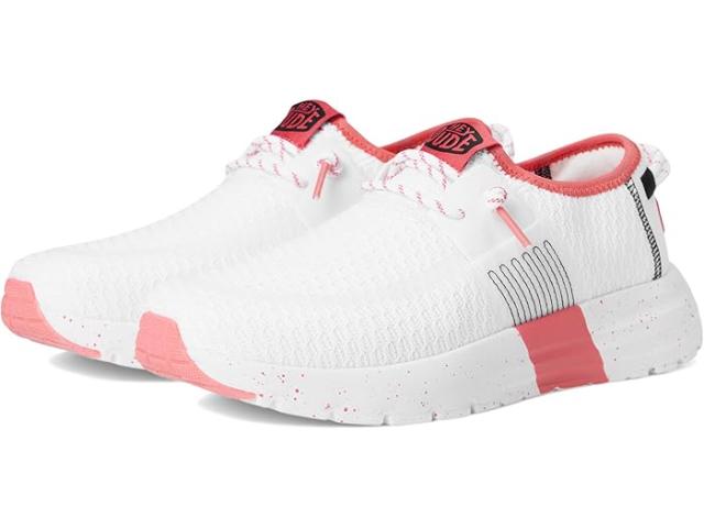 (取寄) ヘイ デュード レディース シロッコ スポーツ ストライプ Hey Dude women Sirocco Sport Stripe White/Pink