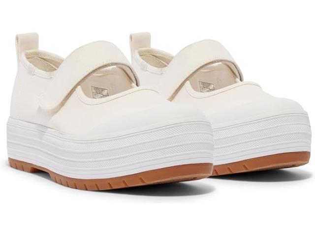 (取寄) ケッズ レディース メアリー ジーン Keds women Mary Jane White Canvas