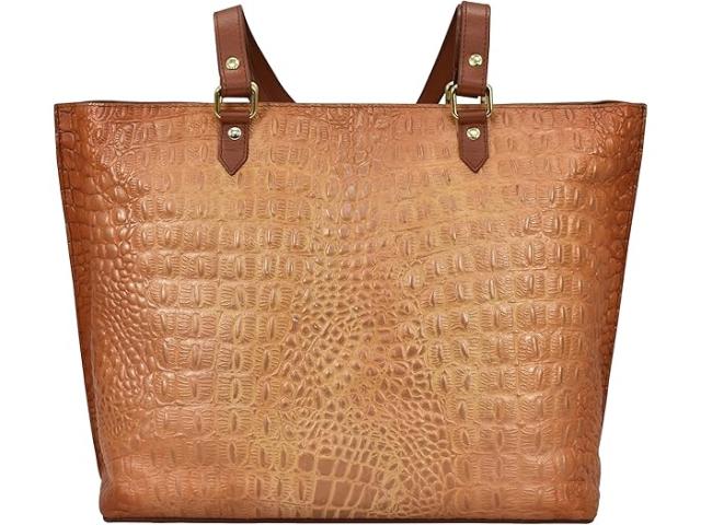 (取寄) アヌシュカ レディース ラージ ジップ トップ トート 698 Anuschka women Anuschka Large Zip Top Tote 698 Croc Embossed Caramelの通販は