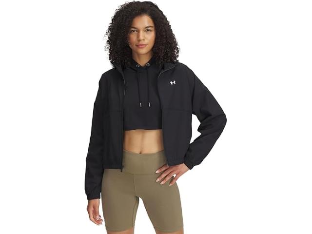 (取寄) アンダーアーマー レディース ライバル ウーブン ジャケット Under Armour women Rival Woven Jacket Black/White