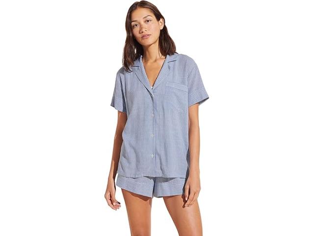 (取寄) エバージェイ レディース ノーティコ ショーティ Pj セット Eberjey women Eberjey Nautico Shortie Pj Set Wedgewood Blue/Whiteの通販は