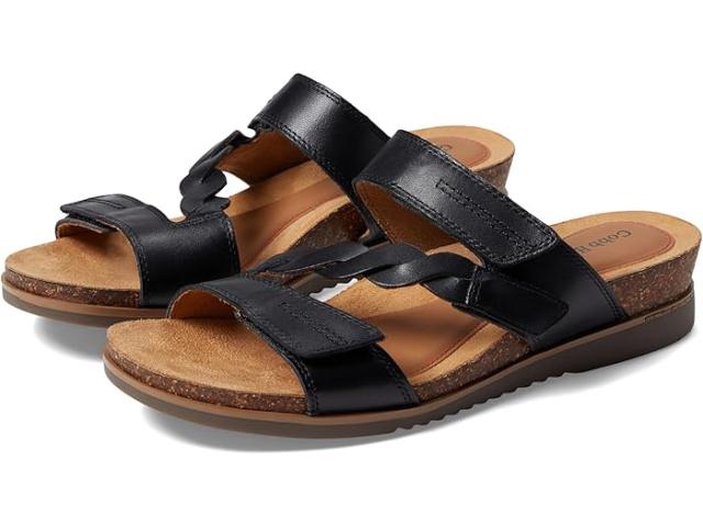 (取寄) コブ ヒル レディース メイ スライド Cobb Hill women May Slide Black Leatherの通販はコンフォートサンダル