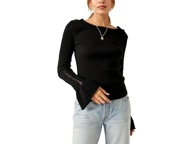(取寄) フリーピープル レディース カフィング シーズン トップ Free People women Cuffing Season Top Blackの通販は