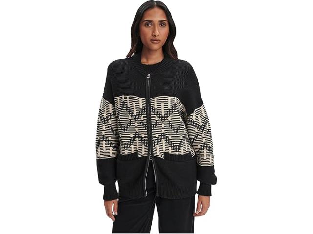 (取寄) バーリー レディース リネア フェアアイル ニット ジャケット Varley women Linnea Fairisle Knit Jacket Black
