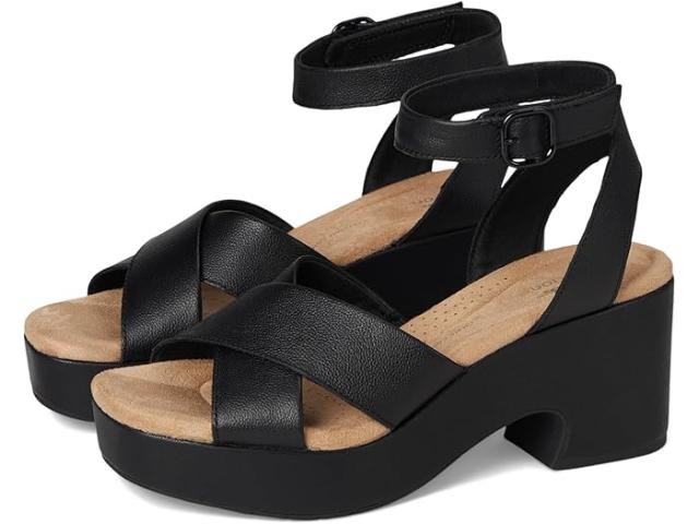 (取寄) クラークス レディース パール Clarks women Nerisa Pearl Black/Black Leather