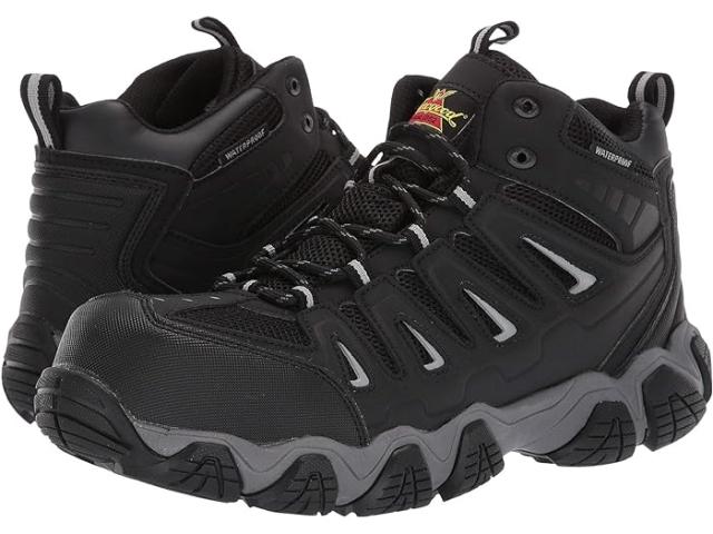 (取寄) ソログッド メンズ クロステレックス ミッド ウォータープルーフ コンプ トゥ Thorogood men Thorogood Crosstrex Mid Waterproof Comp Toe Black/Greyの通販は 28,601円