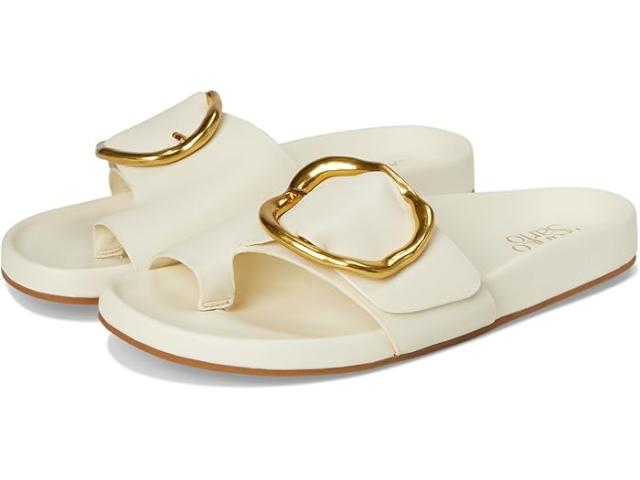 (取寄) フランコ サルト レディース スライド サンダル Franco Sarto women Brianka Slide Sandals Marshmallow White Leather