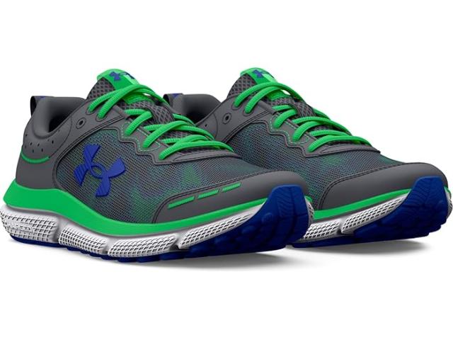(取寄) アンダーアーマー キッズ ボーイズ アサート 10 スニーカー (ビッグ キッド) Under Armour Kids boys Assert 10 Sneakers (Big Kid) Pitch Gray/Green Screen/Team Royalの通販は