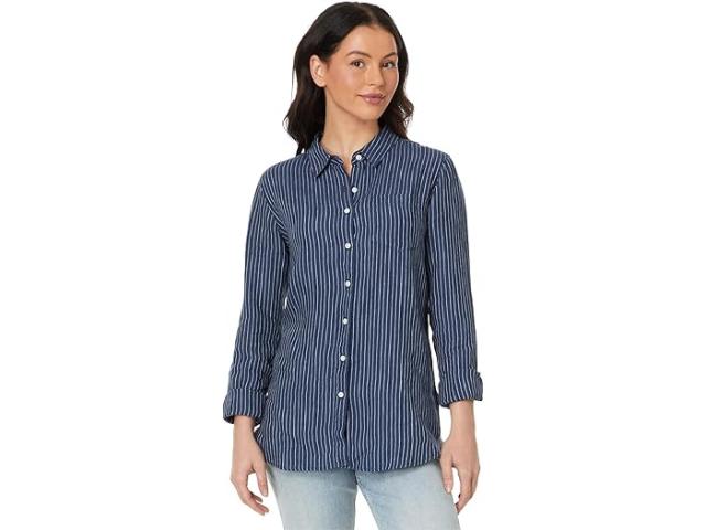 (取寄) エルエルビーン レディース プレミアム ウォッシャブル リネン シャツ チュニック ストライプ L.L.Bean women L.L.Bean Premium Washable Linen Shirt Tunic Stripe Vintage Indigo Stripeの通販は 13,863円