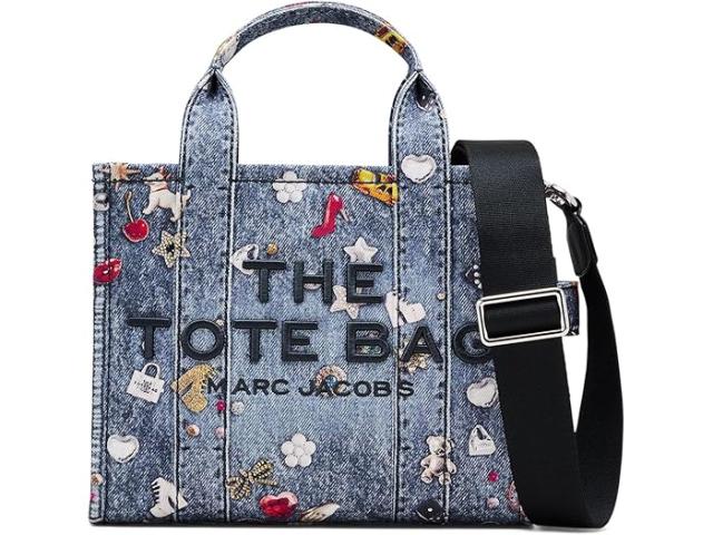 (取寄) マークジェイコブス レディース ザ トランプ ロイユ トリンケット キャンバス スモール トート バッグ Marc Jacobs women The Trompe L'oeil Trinket Canvas Small Tote Bag Medium Wash Multi