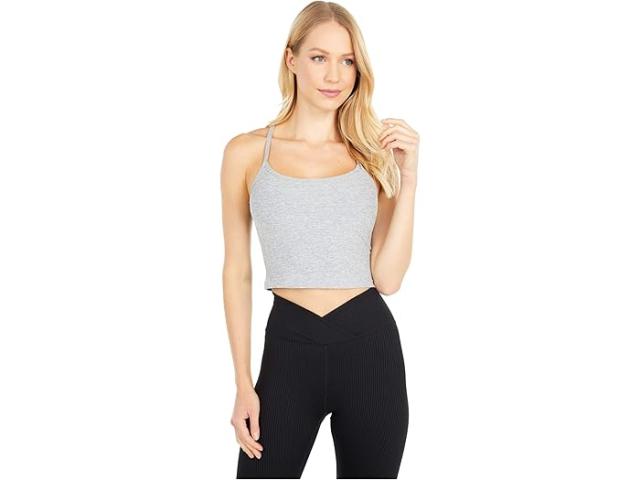 (取寄) ビヨンドヨガ レディース スペースダイ スリム レイサーバック クロップド タンク Beyond Yoga women Spacedye Slim Racerback Cropped Tank Silver Mistの通販は