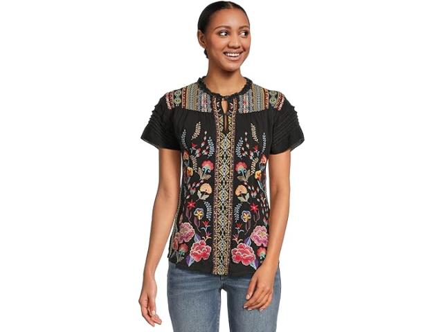 (取寄) ジョニー ワズ レディース ブラウザ Johnny Was women Lafaret Blouse Black