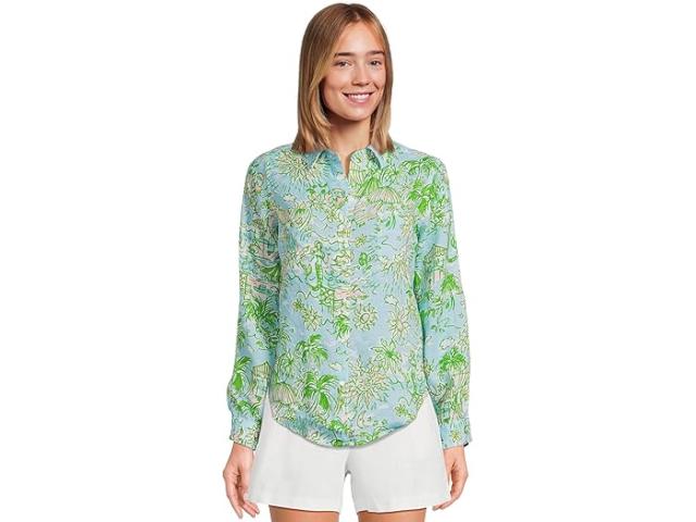 リリーピュリッツァー シャツ トップス レディース Lilly Pulitzer Women's Martina Golf Polo True Navy 取寄) リリー ピュリッツァー レディース シー ビュー ボタンダウン
