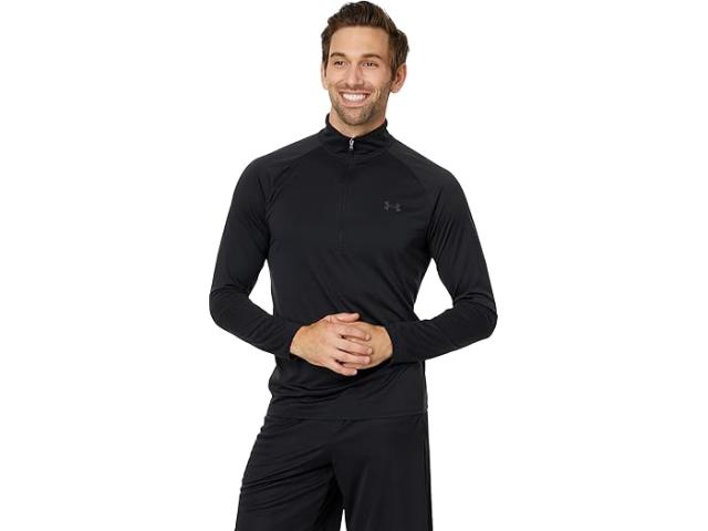 (取寄) アンダーアーマー メンズ Ua テック 1/2 ジップ Under Armour men UA Tech 1/2 Zip Black/Charcoal