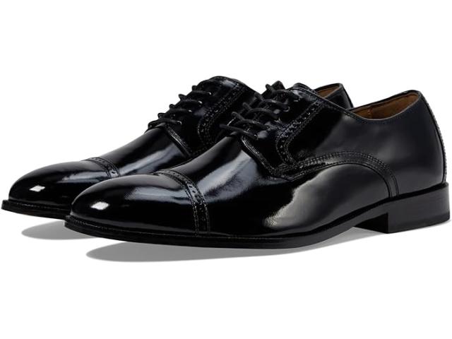 (取寄) ジョンストン&マーフィー メンズ ブラッドフォード ドレス キャップ トゥ オックスフォード Johnston & Murphy men Johnston & Murphy Bradford Dress Cap Toe Oxford Black Brush-Off