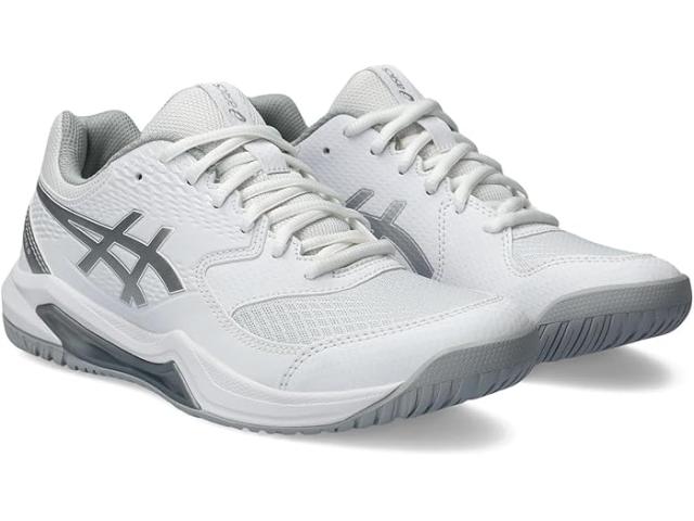 (取寄) アシックス レディース ゲルデディケート 8 テニス シューズ ASICS women GEL-Dedicate 8 Tennis Shoe White/Pure Silver