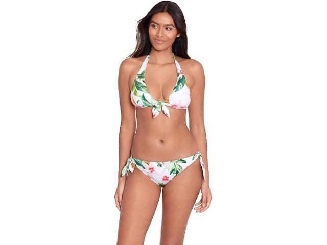 (取寄) ローレン ラルフローレン レディース ウォーターカラー トロピカル フローラル サイド タイ スクープ ヒップスター Lauren Ralph Lauren women Watercolor Tropical Floral Side Tie Scoop Hipster Multicolor