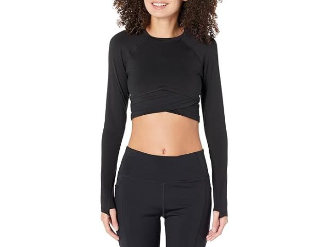 (取寄) スウェッティ ベティ レディース オール デイ ラップ ウェスト ロング スリーブ トップ Sweaty Betty women Sweaty Betty All Day Wrap Waist Long Sleeve Top Blackの通販は 10,777円