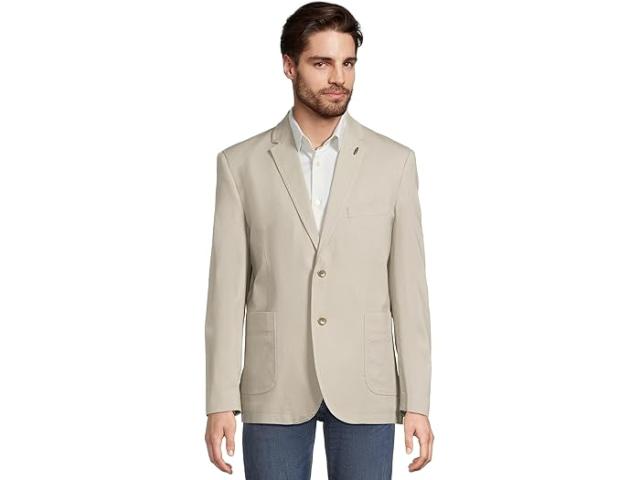 (取寄) ジョンストン&マーフィー メンズ ウォッシュド コットン ドビー ブレーザー Johnston & Murphy men Washed Cotton Dobby Blazer Stone