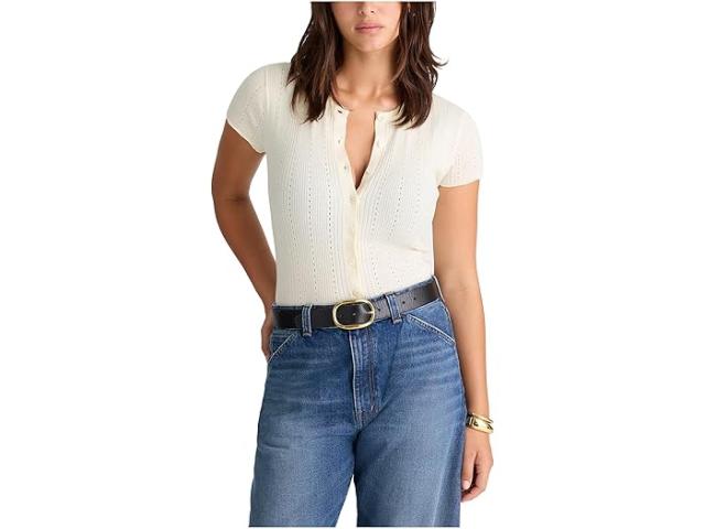 (取寄) メイドウェル レディース リラ ショート スリーブ カーディガン Madewell women Lilla Short Sleeve Cardigan Vintage Ivory