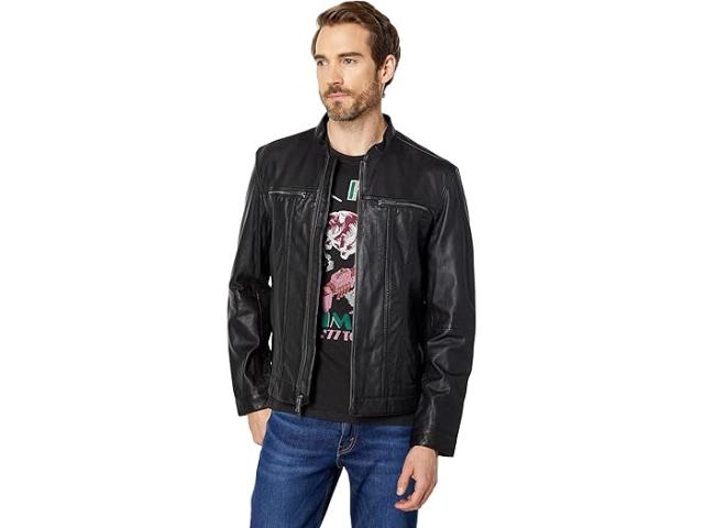 (取寄) ジョン バルベイトス メンズ バンド カラー ジャケット L858T1B John Varvatos men John Varvatos Band Collar Jacket L858T1B Black