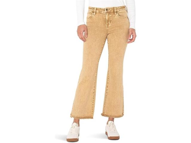 (取寄) リバプールロサンゼルス レディース ハンナ ミッドライズ クロップ フレア パンツ W/ フレイ Liverpool Los Angeles women Hannah Mid-Rise Crop Flare Pants w/ Fray Mineral Gold