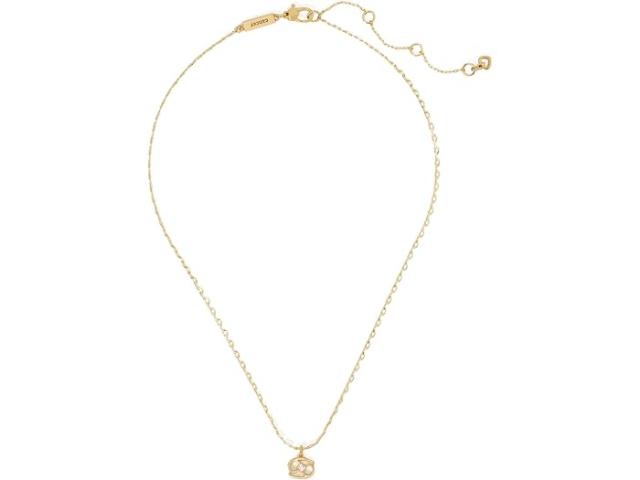(取寄) ケイトスペード レディース ワッツ ユア サイン キャンサー ミニ ペンダント Kate Spade New York women Kate Spade New York What'S Your Sign Cancer Mini Pendant Clear/Goldの通販は 16,235円