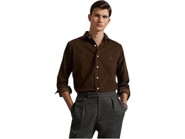 (取寄) ラルフローレン メンズ クラシック フィット コーデュロイ シャツ Polo Ralph Lauren men Classic Fit Corduroy Shirt Chocolate Mousse