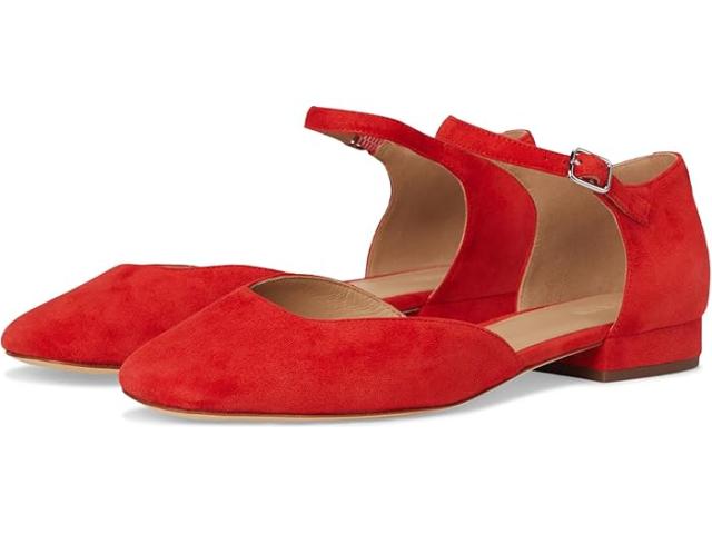 (取寄) ローレン ラルフローレン レディース スエード メアリー ジーン Lauren Ralph Lauren women Emellie Suede Mary Jane Bright Vermilion