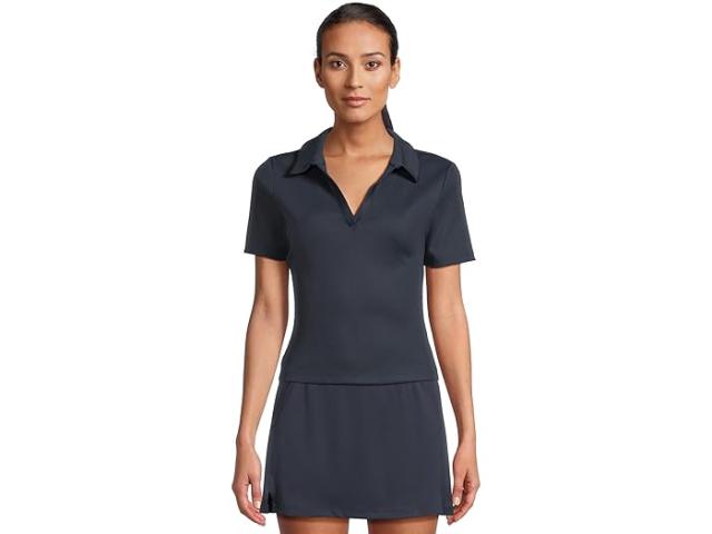 (取寄) トラヴィスマシュー レディース ムーブニット ショート スリーブ V-ネック ポロ TravisMathew women Moveknit Short Sleeve V-Neck Polo Navy Blazer