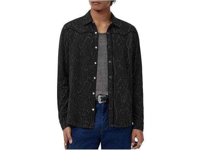 (取寄) ジョン バルベイトス メンズ マイナー ウェスタン シャツ John Varvatos men Miner Western Shirt Black