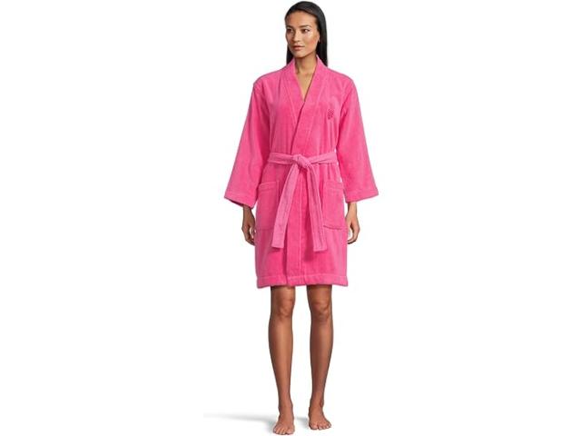 (取寄) トミーバハマ レディース ローブ ショート L/S スリーブ ラップ  Bahama women Robe Short L/S Sleeve Wrap Hot Pink