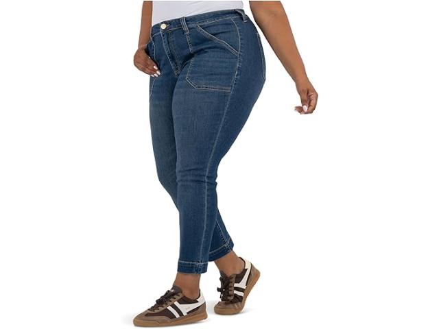 (取寄) カット フロム ザ クロス レディース プラス リース ハイ ライズ ストレート レッグ ポーク チョップ ポケッツ KUT from the Kloth women Plus Reese High Rise Straight Leg -front Pork Chop Pockets Intertwined