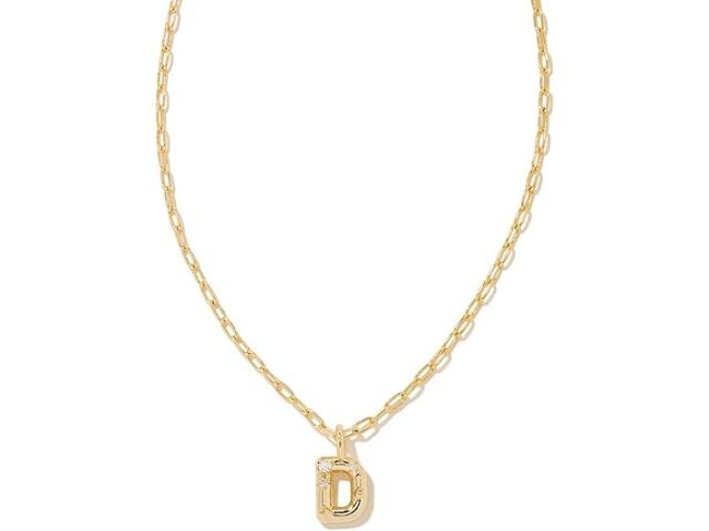 (取寄) ケンドラスコット レディース クリスタル レター ショート ペンダント ネックレス Kendra Scott women Crystal Letter Short Pendant Necklace Gold White CZ Dの通販は 18,660円