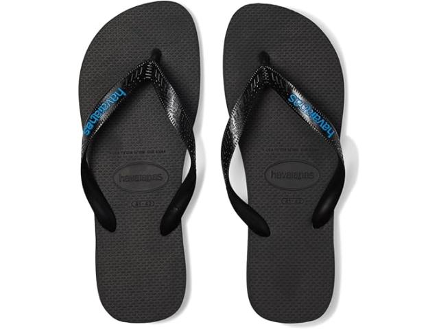 (取寄) ハワイアナス メンズ ロゴ サンダル Havaianas men Logo Filete Sandals Black/Black/Blue