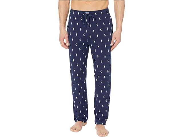 (取寄) ラルフローレン メンズ ニット ジャージ カバード ウエストバンド Pj パンツ Polo Ralph Lauren men Polo Ralph Lauren Knit Jersey Covered Waistband PJ Pants Cruise Navy/Nevis All Over Pony Player