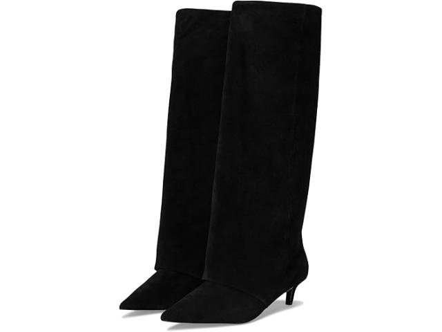 (取寄) スティーブマデン レディース ルカ Steve Madden women Luca Black Suede Wide Calf